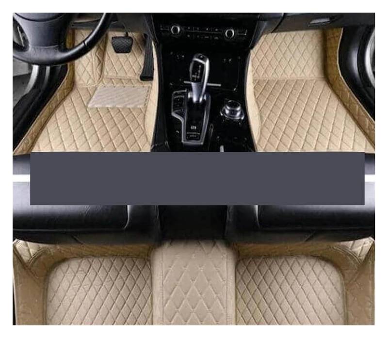 Vorne Hinten Automatten Für T&oyota Für C-HR Für CHR 2016 2017 2018 2019 2020 Teppiche Teppiche Pads Innen Teile Zubehör Teppich Auto Fußmatten(Beige,OneColor) von VPLPEREQAK