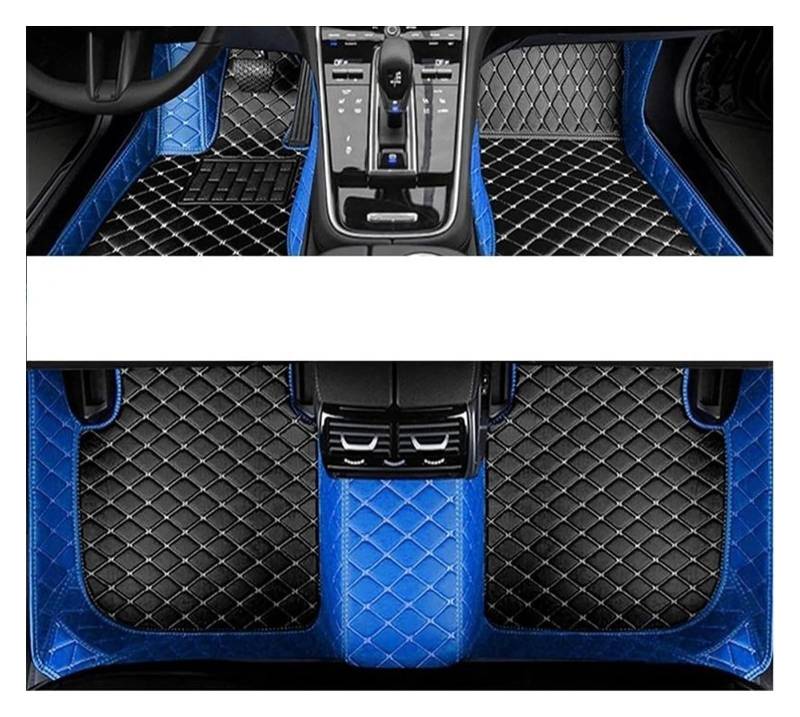 Vorne Hinten Automatten Für T&oyota Für C-HR Für CHR 2016 2017 2018 2019 2020 Teppiche Teppiche Pads Innen Teile Zubehör Teppich Auto Fußmatten(Black Blue,LHD) von VPLPEREQAK