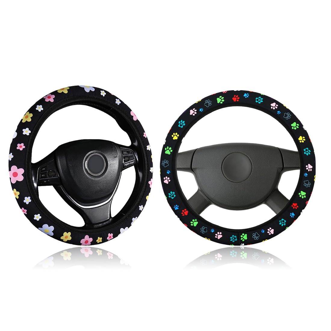 Lenkradbezug Süss Blumen, 2 pcs Universal-Auto-Lenkradbezug, Lenkradschutz in Universal Größe 38cm, Winter Lenkradschutz Panda,langlebiger Lenkradbezug aus Mikrofaser-Leder Lenkradbezug Süss Blumen, 2 pcs Universal-Auto-Lenkradbezug, Lenkradschutz in Universal Größe 38cm, Winter Lenkradschutz Panda,langlebiger Lenkradbezug aus Mikrofaser-Leder von VQEOEOT