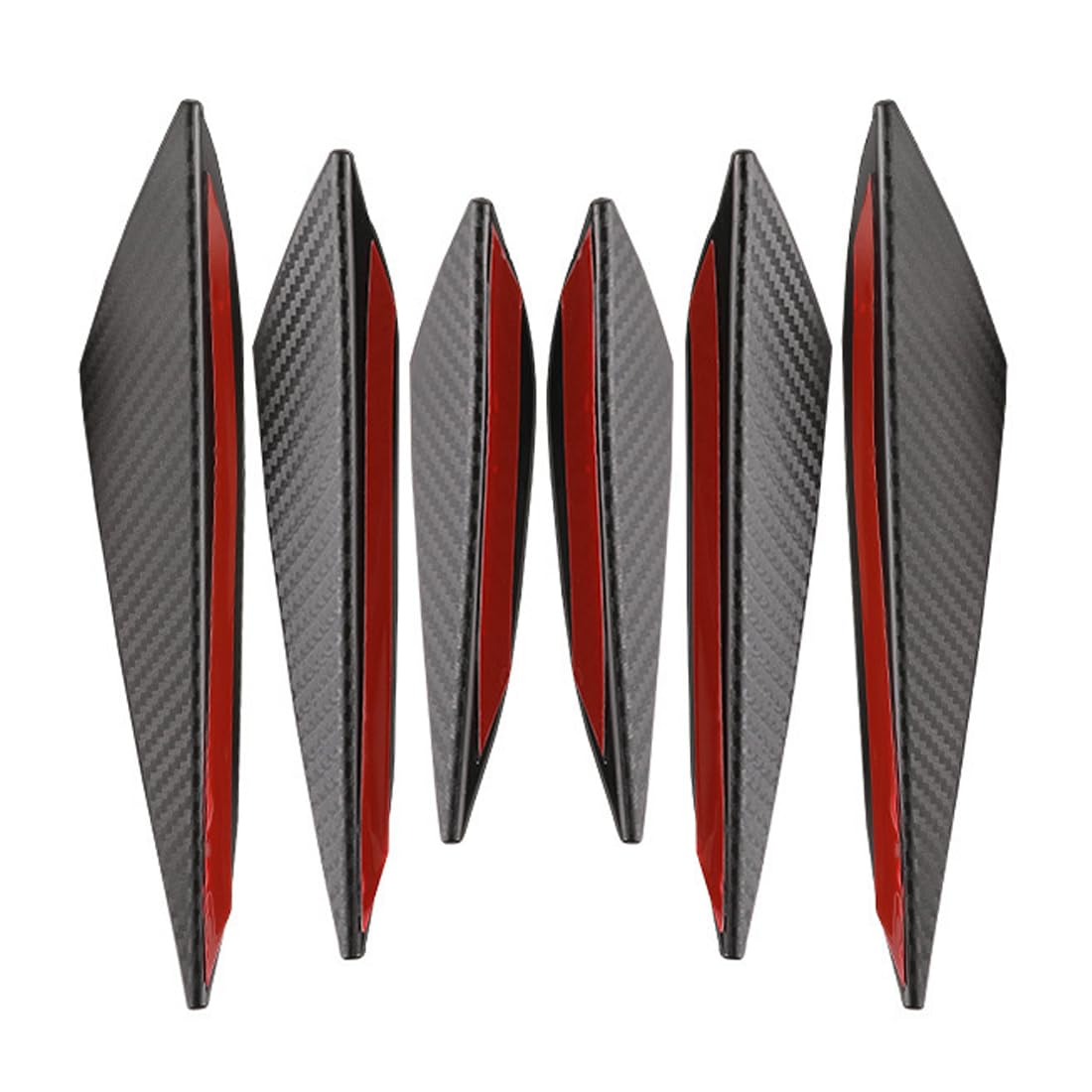 Universal Auto Front Bumper Lip Splitter, 6 Stk Anti-Kratz-Streifen für Die Stoßstange, Gummi Flossen Spoiler Canards Kit, Auto Stoßstange Schutzleiste, Universal Dekorative Streifen Kantenschutz Universal Auto Front Bumper Lip Splitter, 6 Stk Anti-Kratz-Streifen für Die Stoßstange, Gummi Flossen Spoiler Canards Kit, Auto Stoßstange Schutzleiste, Universal Dekorative Streifen Kantenschutz von VQEOEOT