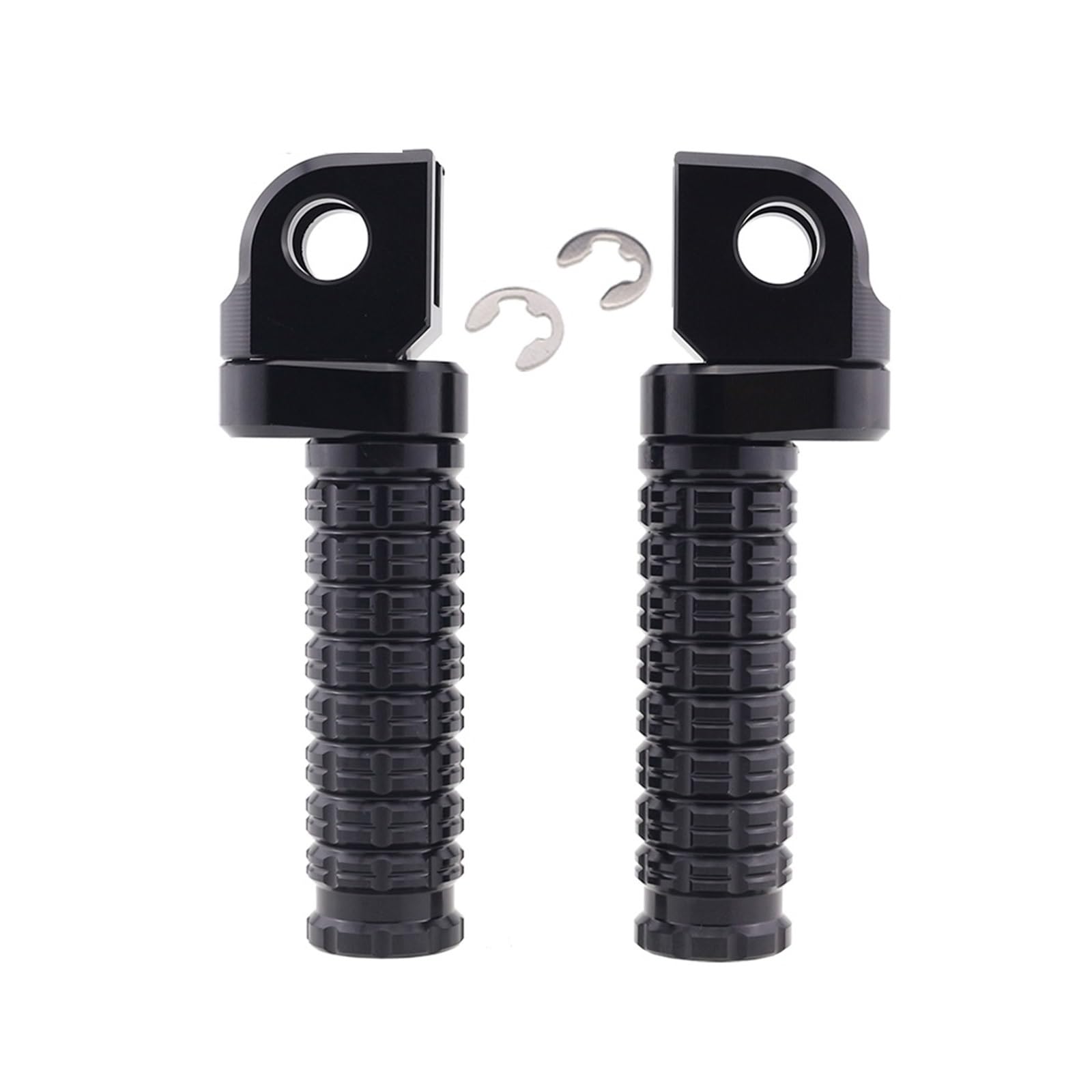 Fußstützen vorne, Fußstütze, Fußrasten, Pedale, kompatibel mit XJ6, kompatibel mit FZ-09, FJ-09, FZ-10, FZ-6R, FZ-6N/S, FZS600/FAZER, FZ1, FAZER, FZ8, kompatibel mit XJ 6, Fußständer(B-Black) von VQJRZKPMX