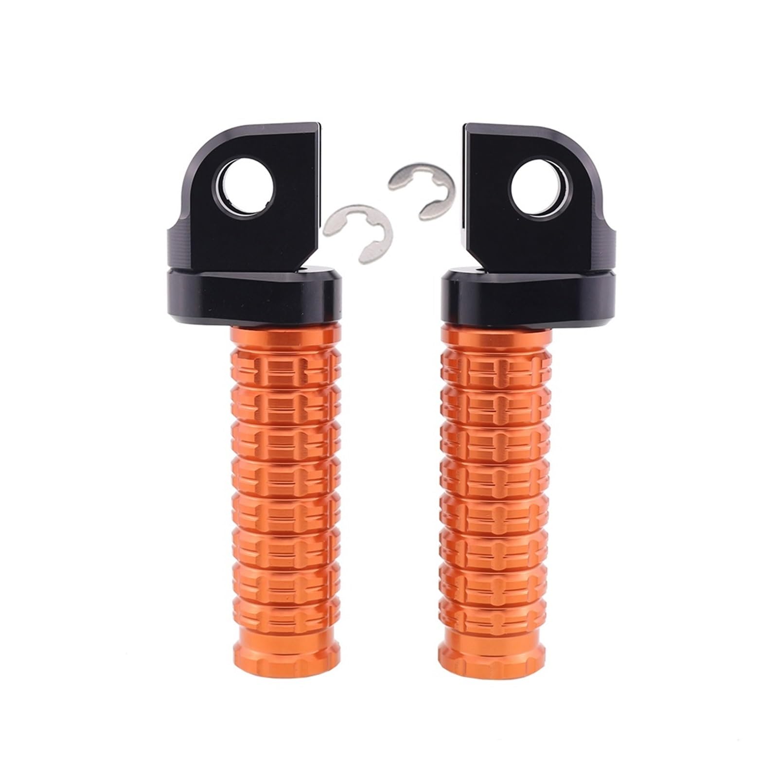 Fußstützen vorne, Fußstütze, Fußrasten, Pedale, kompatibel mit XJ6, kompatibel mit FZ-09, FJ-09, FZ-10, FZ-6R, FZ-6N/S, FZS600/FAZER, FZ1, FAZER, FZ8, kompatibel mit XJ 6, Fußständer(B-Orange) von VQJRZKPMX