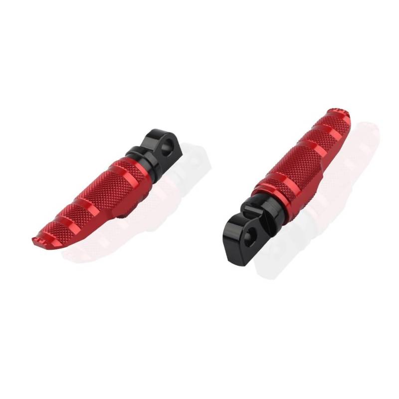 Motorradzubehör Vordere Fußstützen Beifahrerfußstütze Fußrasten Pedal Kompatibel mit Road King FLHRSEI CVO Road Glide EFI FLTRSEI1(Red) von VQJRZKPMX