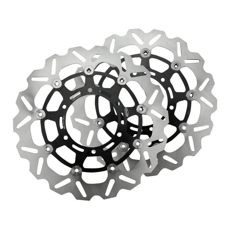 Vordere Bremsscheibenrotoren-Set kompatibel mit Suzuki GSXR 1000 GSXR1000 K9 2009-2011 & GSXR 600 750 K8 GSXR600 GSXR750 2008-2011 Schwarz(Black) von VQJRZKPMX