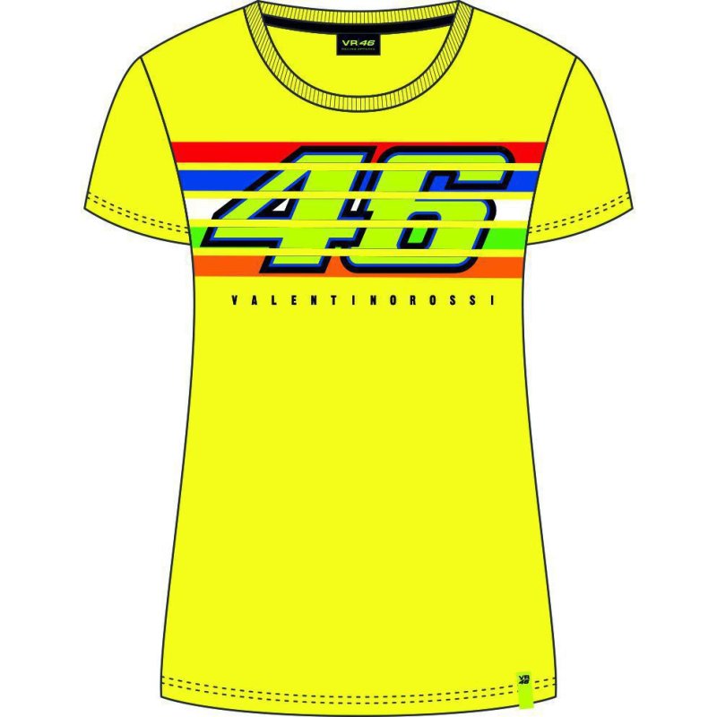 VR46 (VRWTS352205) T-shirt Lady 2019-Stripes Yellow von VR46