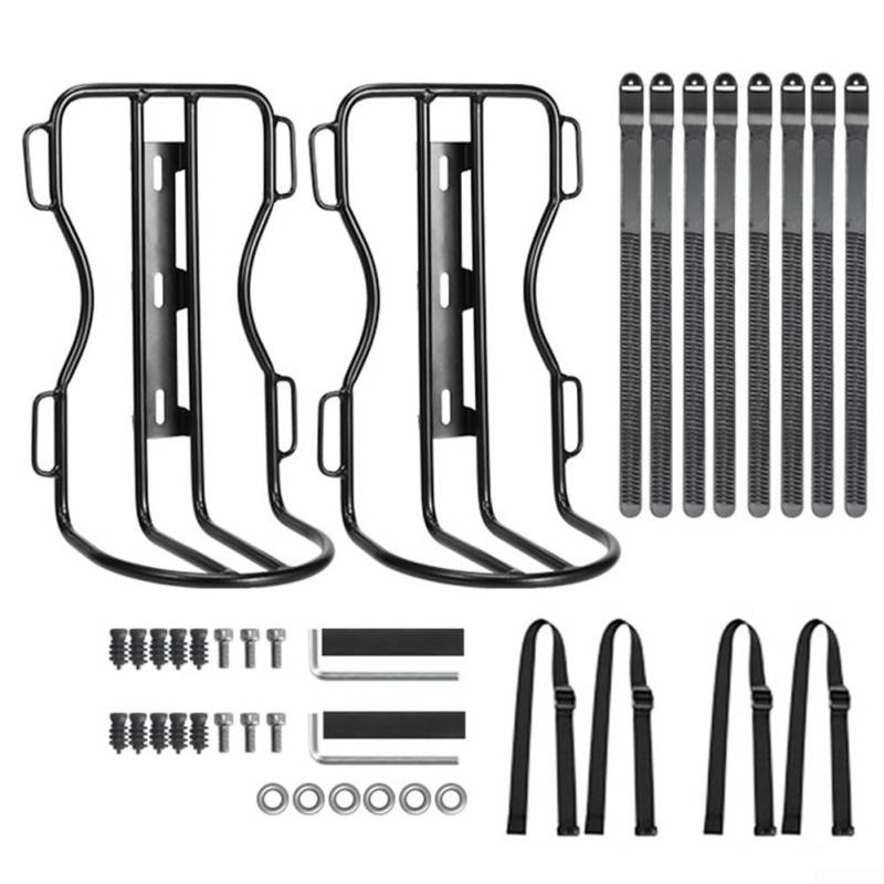 VRTYVEYBB Robuste 10-Liter-Vorderradtasche mit widerstandsfähigem Gepäckträger aus Aluminiumlegierung, für Fahrräder (2 x Gepäckträger) von VRTYVEYBB