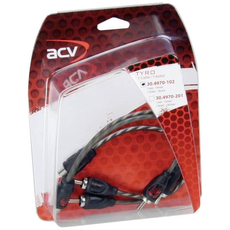 VS-ELECTRONIC ACV 30.4970-102 Cinchkabel 0.3m [1x Cinch-Buchse - 2X Cinch-Stecker] von ACV