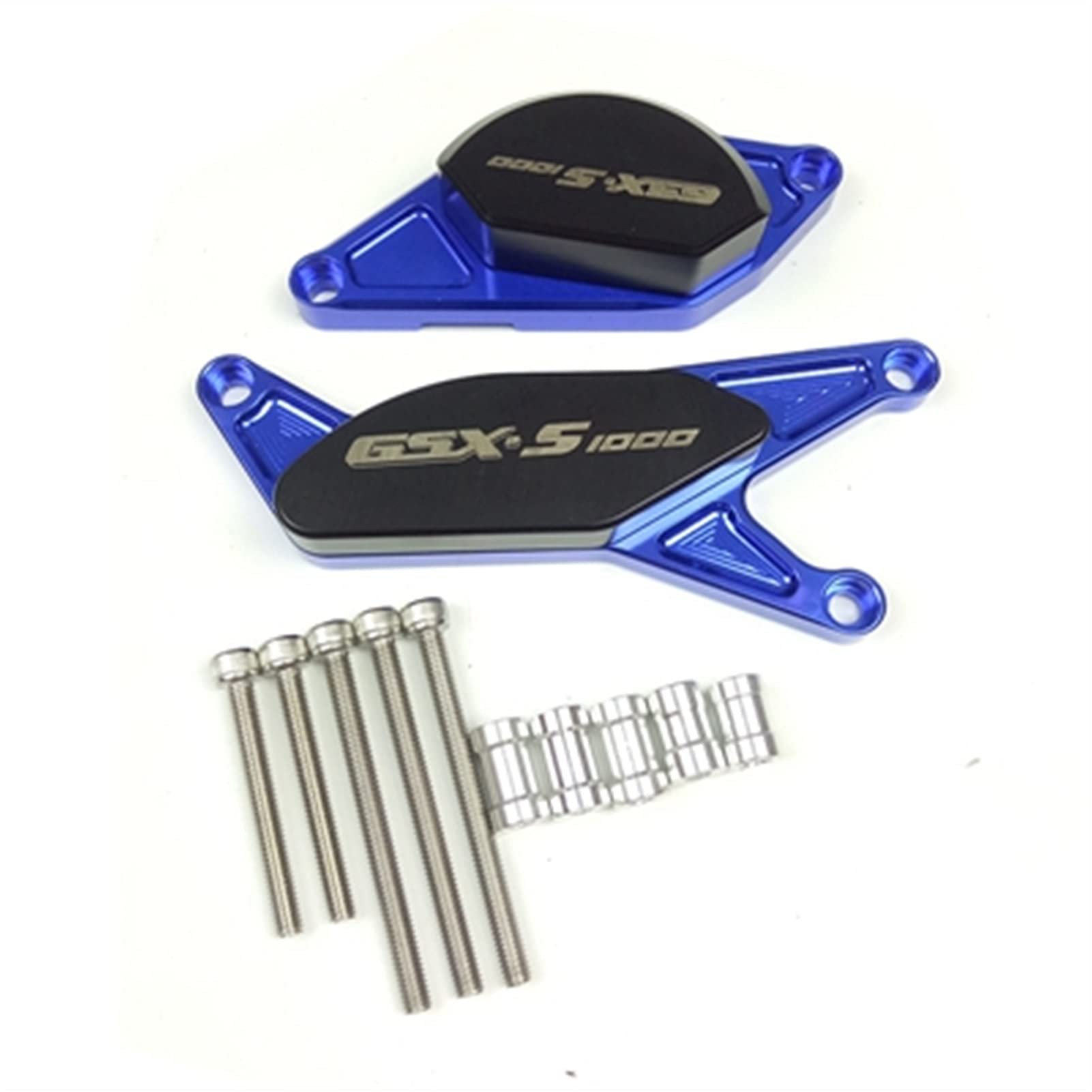 VSKTE CNC POM. Frame Slider Crash Pad Engine Stator Case Saver Cover Fit für Suzuki GSX-S1000 GSX-S1000F GSXS1000 GSX-S 1000 2015 2016 Case-Gehäuse Ersatz (Color : Blue) von VSKTE