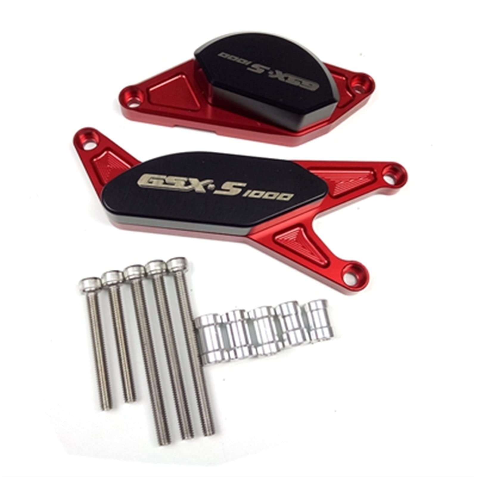 VSKTE CNC POM. Frame Slider Crash Pad Engine Stator Case Saver Cover Fit für Suzuki GSX-S1000 GSX-S1000F GSXS1000 GSX-S 1000 2015 2016 Case-Gehäuse Ersatz (Color : Red) von VSKTE