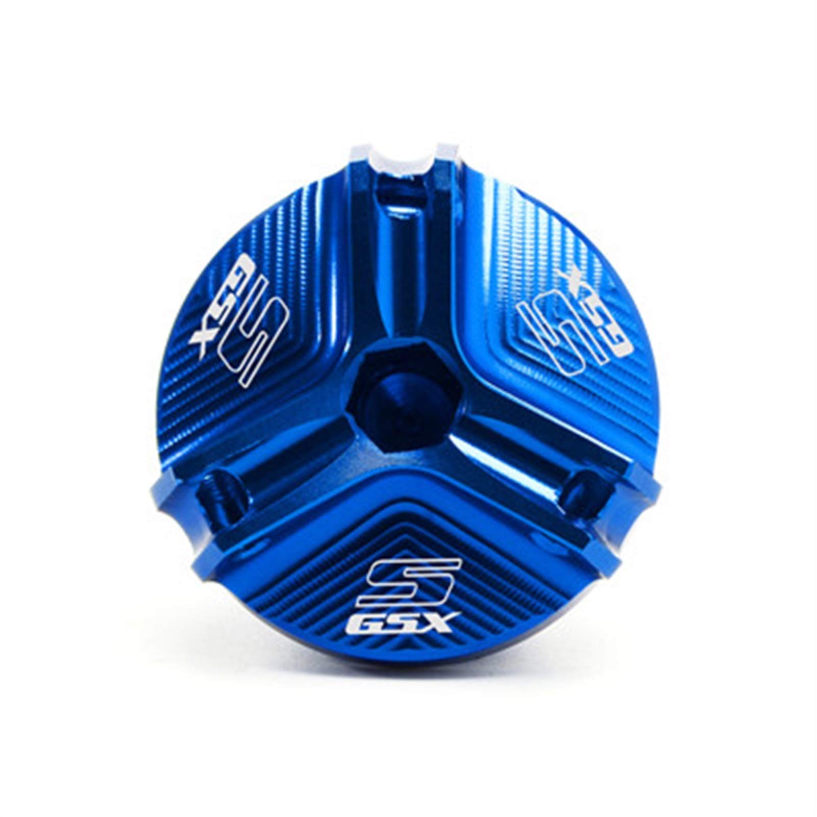 VSKTE FIT FÜR SUZUKI GSX-S 1000 GSXS 750 GSX S 1000 F 2010-2021 Motorrad-Zubehör-Motoröl-Filter-Becher-Stecker-Abdeckungsschraube Schutz (Color : Blue) von VSKTE