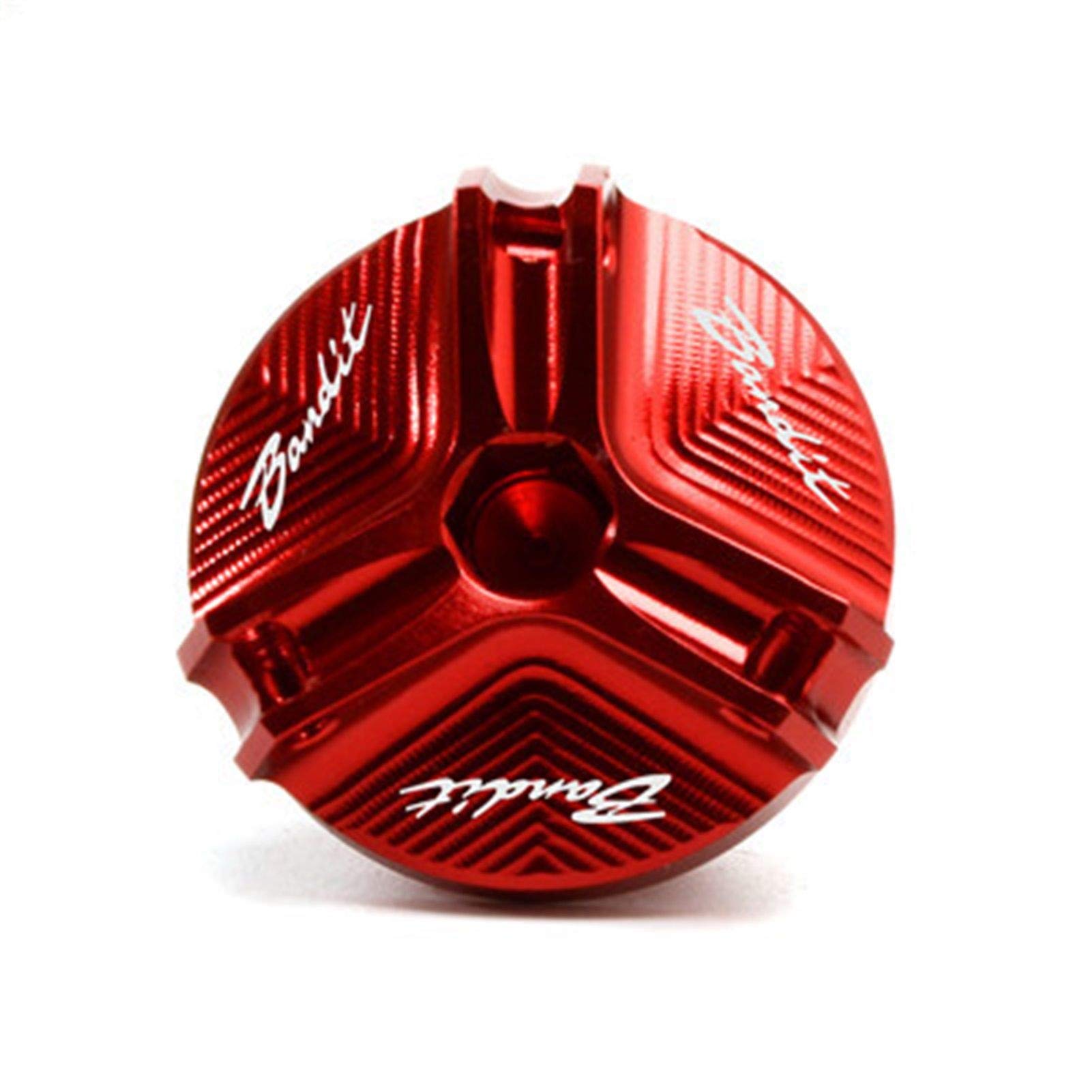 VSKTE Öl-Einfülldeckel passend für Suzuki Bandit 400 600 650 1200 1250 1250S Motorradzubehör Motoröl Ablassschraube Ölablassschraube Ölablassschraube Abdeckung Zubehör (Farbe: Bandit Red) von VSKTE