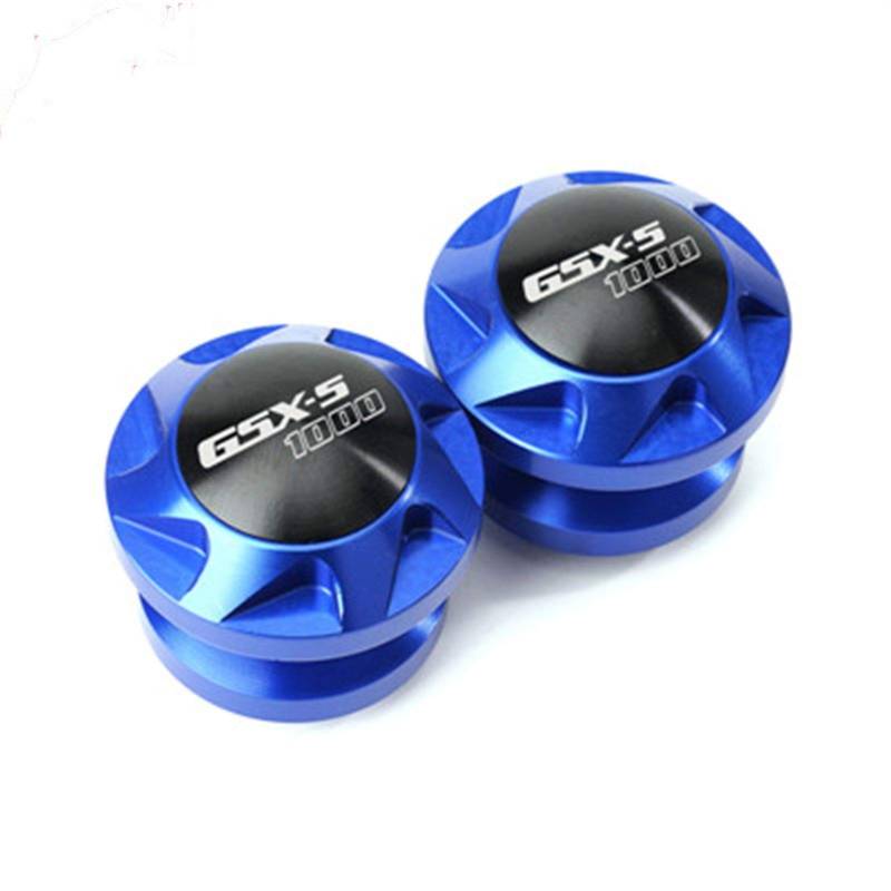 VSKTE Passend für Suzuki GSX-S1000 GSX S1000 GSX-S 1000 GSXS1000 2011-2020 M8 Schwingenspule Slider Stand Schrauben Motorrad Zubehör Ständer Schwinge Spulen (Farbe: Blau). von VSKTE