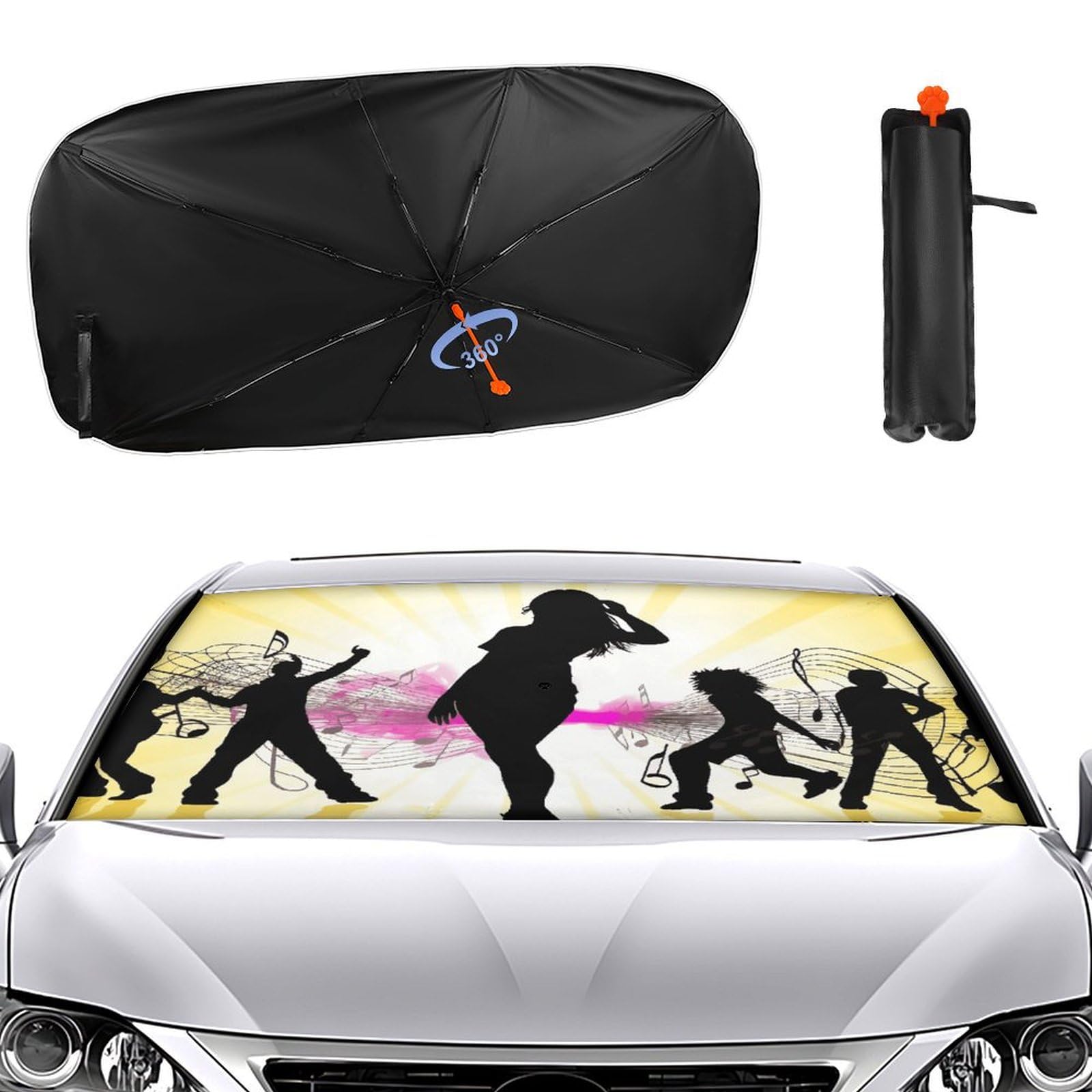 Windschutzscheiben-Sonnenschutz, Auto-Frontscheibe, Sonnenschutz, Regenschirm, 2024, verbesserter Sonnenschirm, Tanz, Musik, Silhouette, Sonnenschutz, Auto-Blocker, Fenster-Sonnenschutz Windschutzscheiben-Sonnenschutz, Auto-Frontscheibe, Sonnenschutz, Regenschirm, 2024, verbesserter Sonnenschirm, Tanz, Musik, Silhouette, Sonnenschutz, Auto-Blocker, Fenster-Sonnenschutz von VTCTOASY