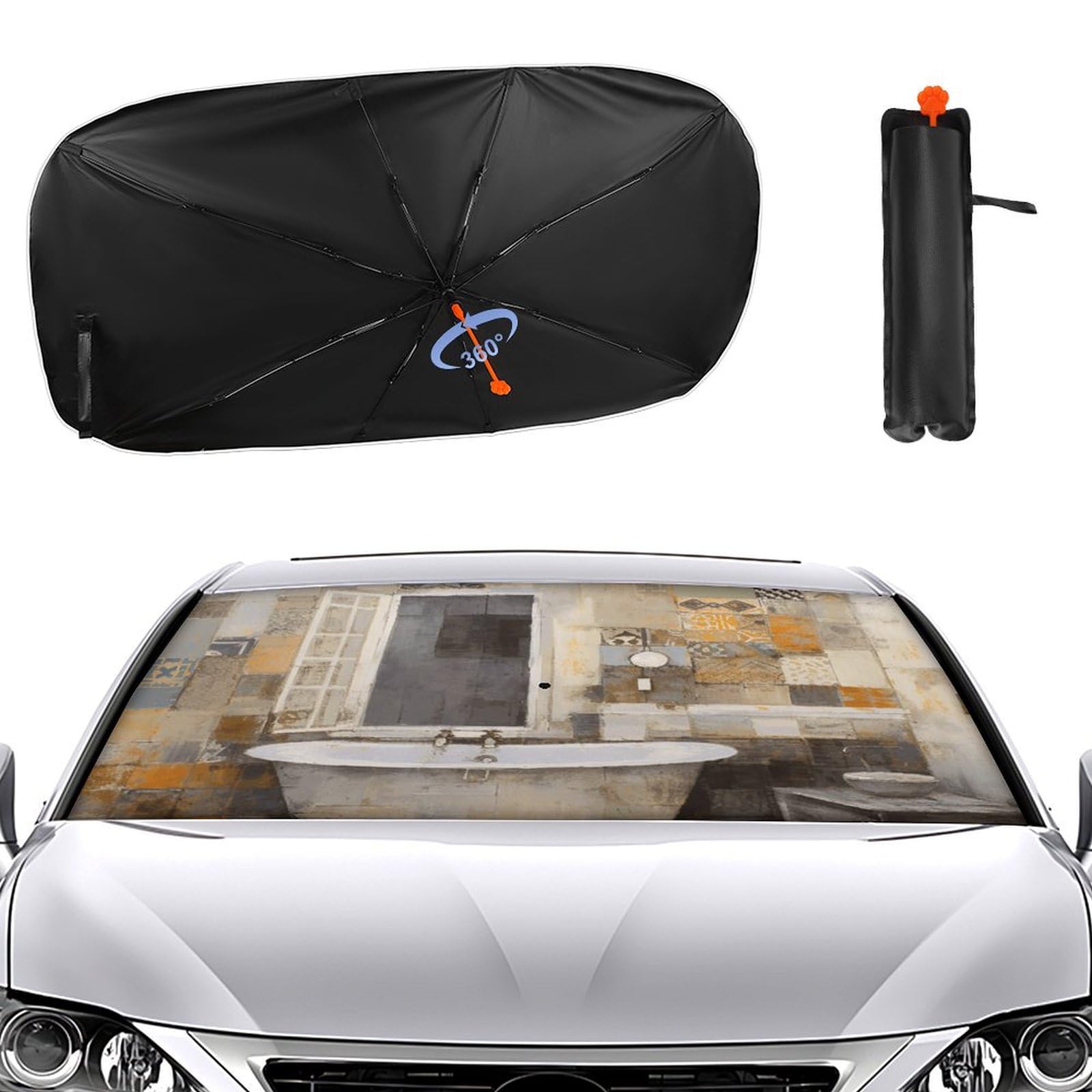 Windschutzscheiben-Sonnenschutz, Auto-Frontscheibe, Sonnenschutz, Regenschirm, 2024, verbesserter Sonnenschirm, weiß, Badezimmer, Malerei, Sonnenschutz, Auto-Blocker, Fenster-Sonnenschutz Windschutzscheiben-Sonnenschutz, Auto-Frontscheibe, Sonnenschutz, Regenschirm, 2024, verbesserter Sonnenschirm, weiß, Badezimmer, Malerei, Sonnenschutz, Auto-Blocker, Fenster-Sonnenschutz von VTCTOASY