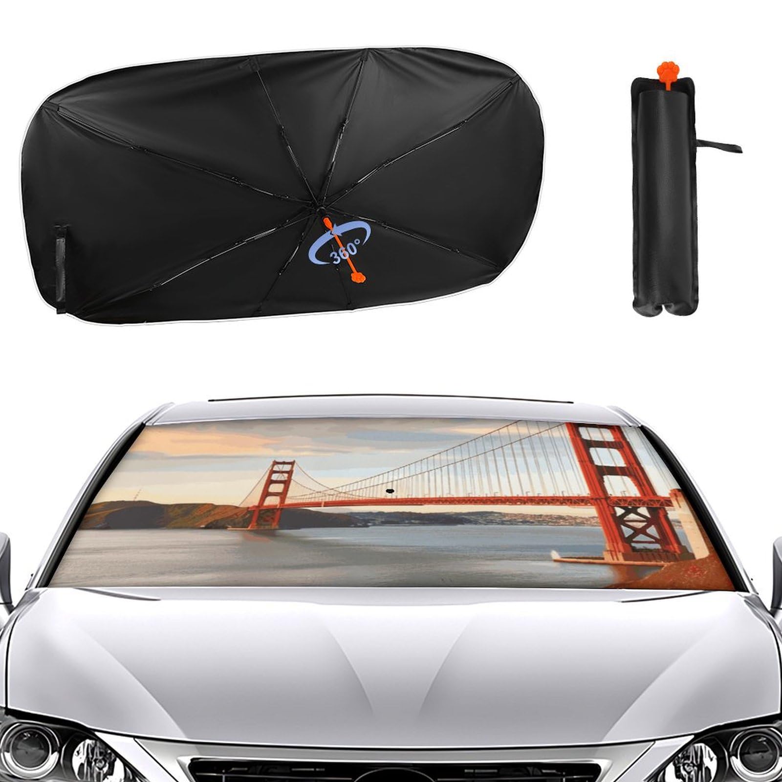 Windschutzscheiben-Sonnenschutz, Auto-Frontscheibe, Sonnenschutz, Regenschirm, 2024, verbesserter Sonnenschutz, Golden Gate Bridge, Sonnenschutz, Auto-Blocker, Fenster-Sonnenschutz Windschutzscheiben-Sonnenschutz, Auto-Frontscheibe, Sonnenschutz, Regenschirm, 2024, verbesserter Sonnenschutz, Golden Gate Bridge, Sonnenschutz, Auto-Blocker, Fenster-Sonnenschutz von VTCTOASY