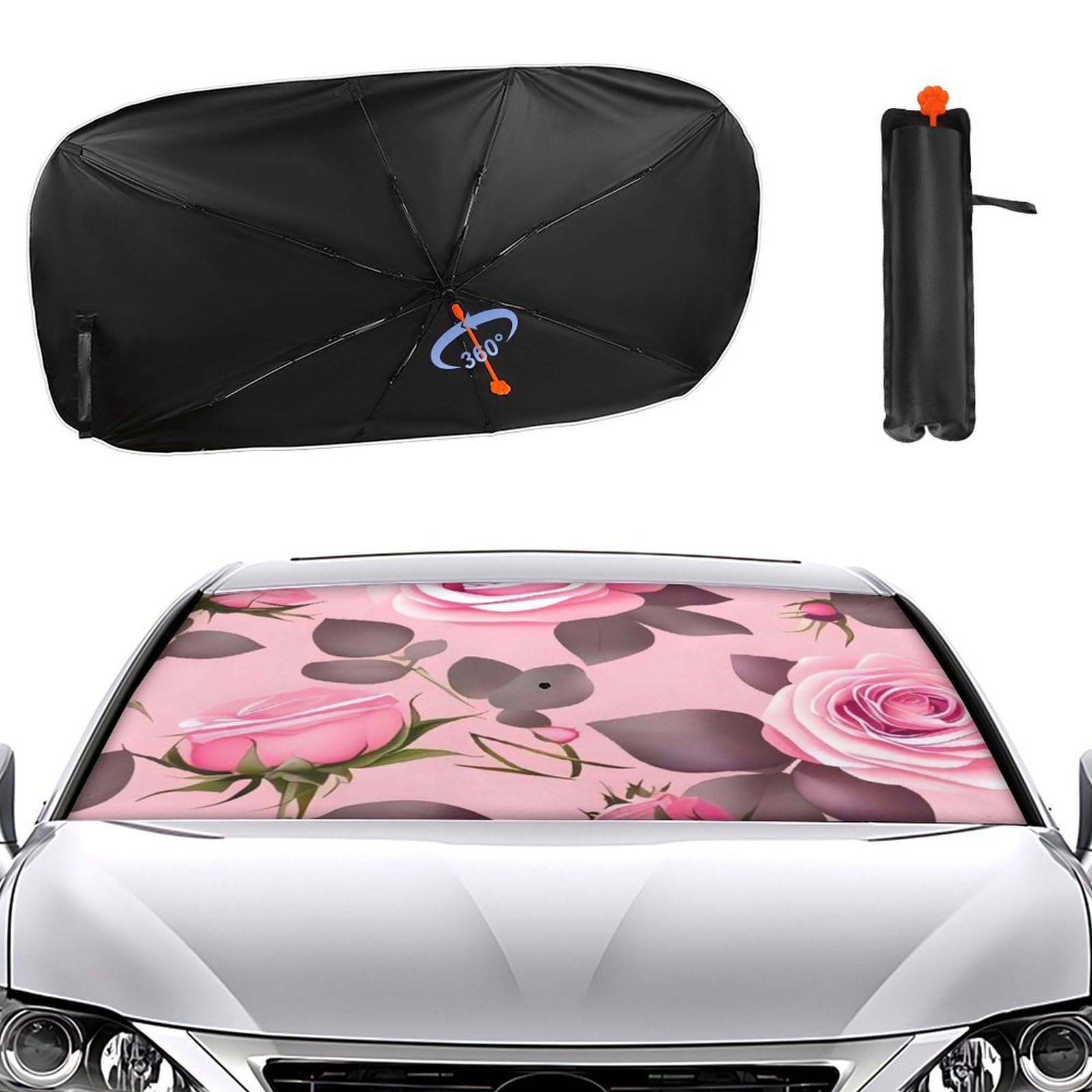 Windschutzscheiben-Sonnenschutz, Auto-Frontscheibe, Sonnenschutz, Regenschirm, 2024, verbesserter Sonnenschutz, hübsche rosa Rosen, Sonnenschutz, Auto-Blocker, Fenster-Sonnenschutz Windschutzscheiben-Sonnenschutz, Auto-Frontscheibe, Sonnenschutz, Regenschirm, 2024, verbesserter Sonnenschutz, hübsche rosa Rosen, Sonnenschutz, Auto-Blocker, Fenster-Sonnenschutz von VTCTOASY