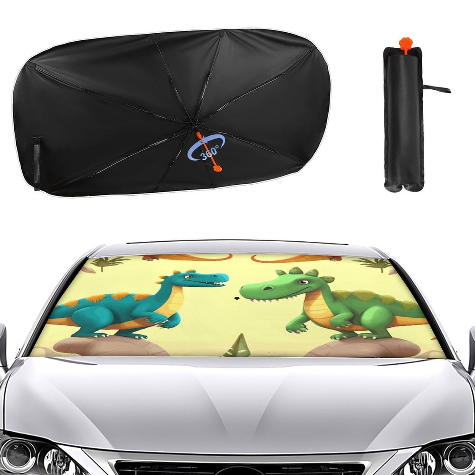 Windschutzscheiben-Sonnenschutz, Auto-Frontscheibe, Sonnenschutz, Regenschirm, 2024, verbesserter Sonnenschutz, niedlicher Cartoon-Dinosaurier, Sonnenschutz Windschutzscheiben-Sonnenschutz, Auto-Frontscheibe, Sonnenschutz, Regenschirm, 2024, verbesserter Sonnenschutz, niedlicher Cartoon-Dinosaurier, Sonnenschutz von VTCTOASY
