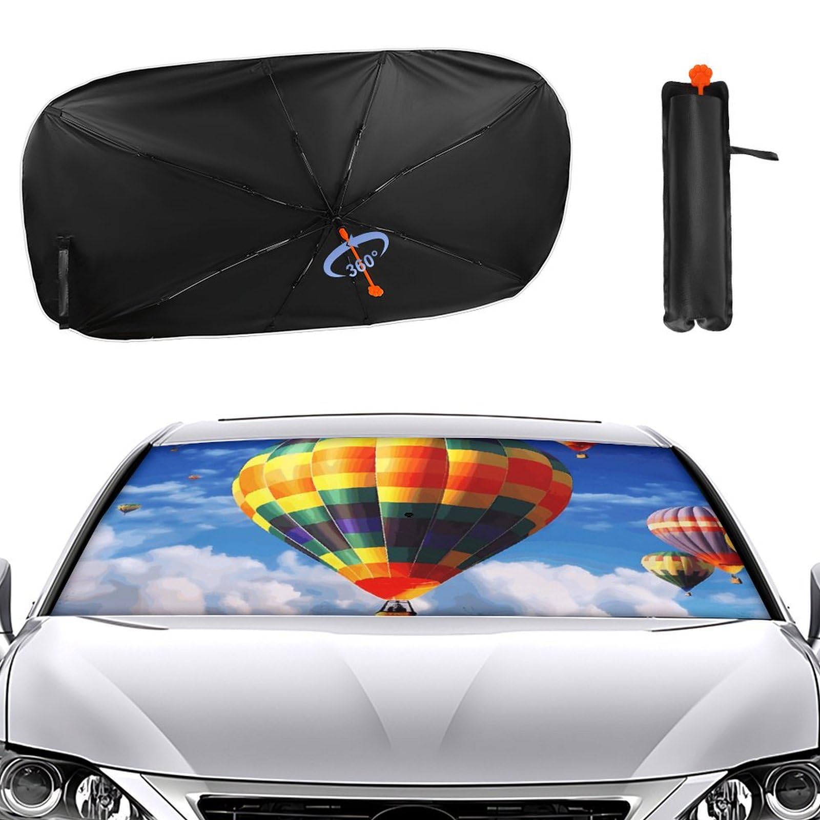 Windschutzscheiben-Sonnenschutz, Auto-Frontscheibe, Sonnenschutz, Regenschirm, Heißluftballons, Sonnenschutz, Auto-Blocker, Fenster-Sonnenschutz, Sonnenschutz Windschutzscheiben-Sonnenschutz, Auto-Frontscheibe, Sonnenschutz, Regenschirm, Heißluftballons, Sonnenschutz, Auto-Blocker, Fenster-Sonnenschutz, Sonnenschutz von VTCTOASY