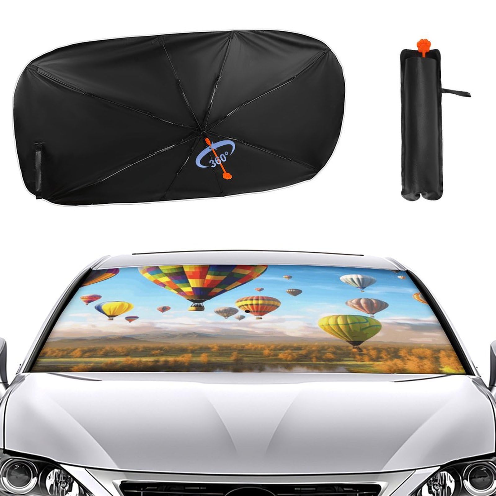 Windschutzscheiben-Sonnenschutz, Auto-Frontscheibe, Sonnenschutz, Regenschirm, Heißluftballons, Sonnenschutz, Auto-Blocker, Fenster-Sonnenschutz, Sonnenschutz Windschutzscheiben-Sonnenschutz, Auto-Frontscheibe, Sonnenschutz, Regenschirm, Heißluftballons, Sonnenschutz, Auto-Blocker, Fenster-Sonnenschutz, Sonnenschutz von VTCTOASY