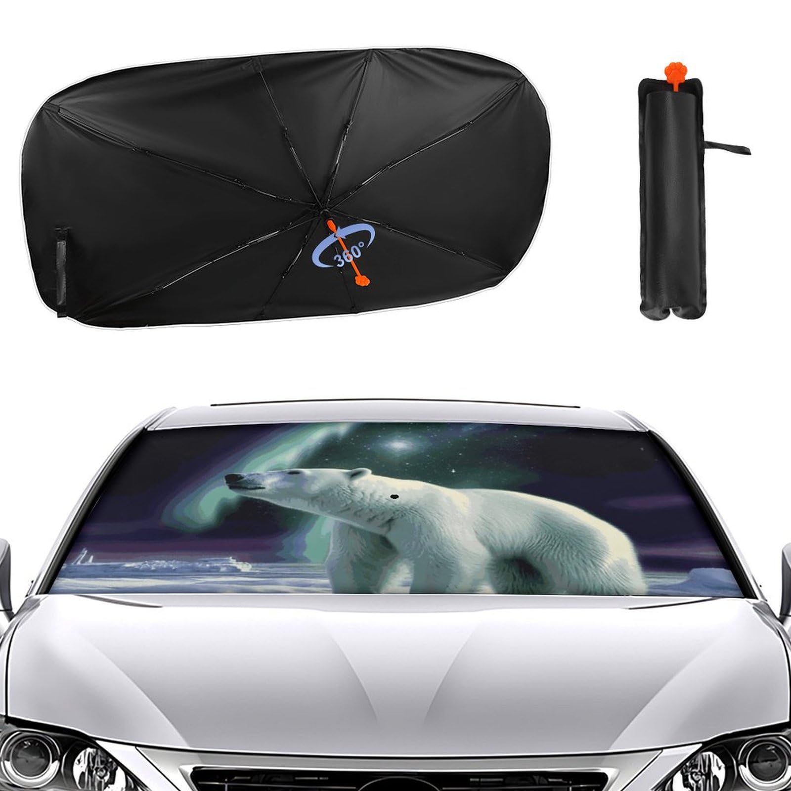 Windschutzscheiben-Sonnenschutz, Auto-Frontscheibe, Sonnenschutz, Regenschirm 2024, verbesserter Sonnenschutz, Eisbären, Nordlichter, Sonnenschutz, Auto-Blocker, Fenster-Sonnenschutz Windschutzscheiben-Sonnenschutz, Auto-Frontscheibe, Sonnenschutz, Regenschirm 2024, verbesserter Sonnenschutz, Eisbären, Nordlichter, Sonnenschutz, Auto-Blocker, Fenster-Sonnenschutz von VTCTOASY