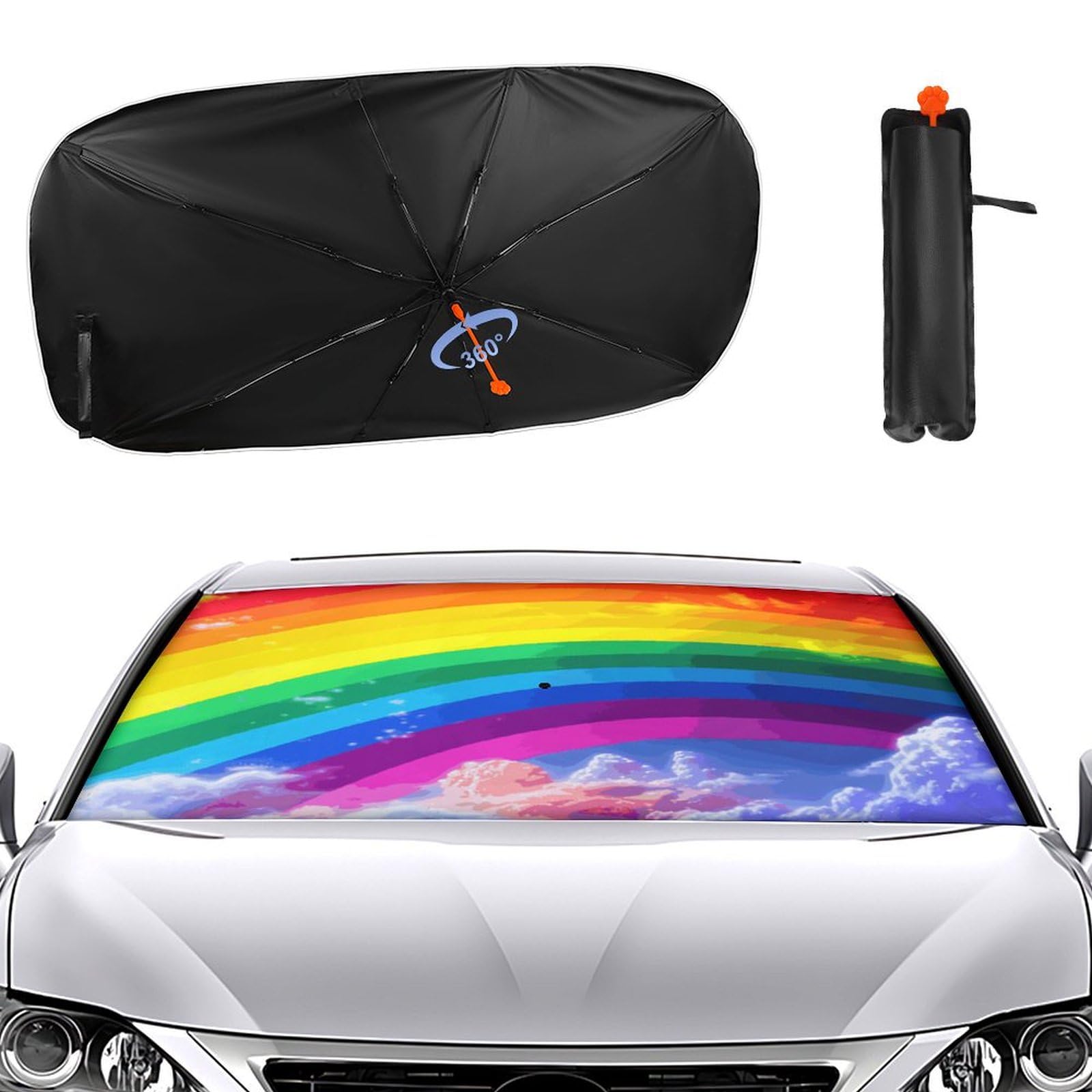 Windschutzscheiben-Sonnenschutz, Auto-Frontscheibe, Sonnenschutz, Regenschirm 2024, verbesserter Sonnenschutz, Regenbogen-Sonnenschutz, Auto-Blocker, Fenster-Sonnenschutz Windschutzscheiben-Sonnenschutz, Auto-Frontscheibe, Sonnenschutz, Regenschirm 2024, verbesserter Sonnenschutz, Regenbogen-Sonnenschutz, Auto-Blocker, Fenster-Sonnenschutz von VTCTOASY