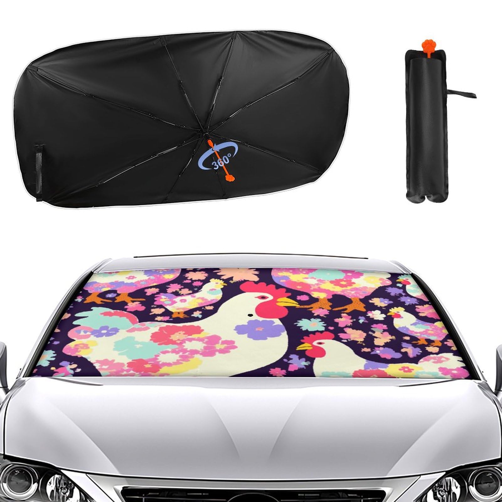 Windschutzscheiben-Sonnenschutz, Auto-Frontscheibe, Sonnenschutz, Regenschirm 2024, verbesserter Sonnenschutz, Regenschirm, Blume, Herz, Huhn, Sonnenschutz, Auto-Blocker, Fenster-Sonnenschutz Windschutzscheiben-Sonnenschutz, Auto-Frontscheibe, Sonnenschutz, Regenschirm 2024, verbesserter Sonnenschutz, Regenschirm, Blume, Herz, Huhn, Sonnenschutz, Auto-Blocker, Fenster-Sonnenschutz von VTCTOASY