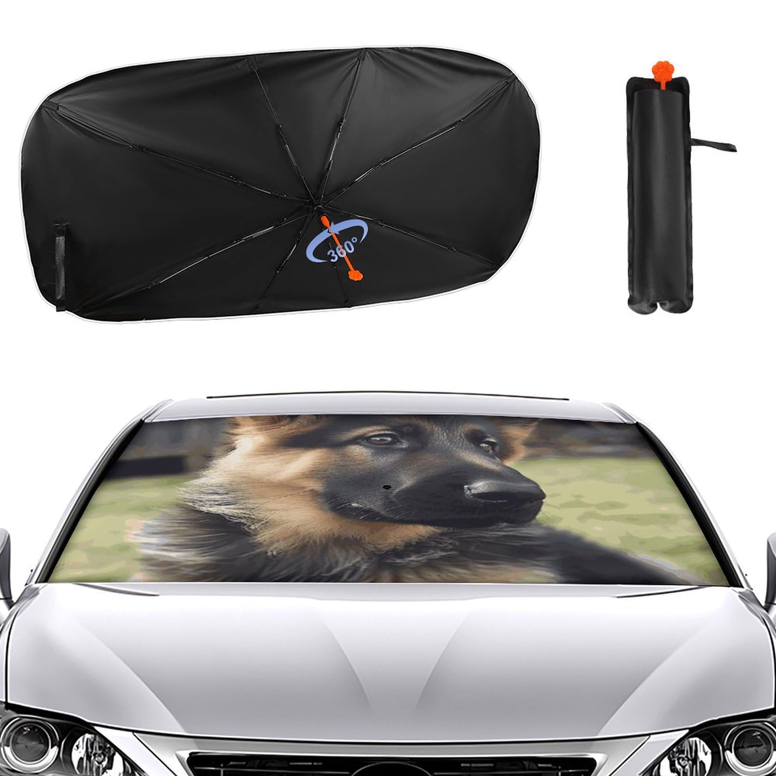 Windschutzscheiben-Sonnenschutz, Auto-Frontscheibe, Sonnenschutz, Regenschirm 2024, verbesserter Sonnenschutz, Regenschirm, Deutscher Schäferhund, Welpe, Auto-Blocker, Fenster-Sonnenschutz Windschutzscheiben-Sonnenschutz, Auto-Frontscheibe, Sonnenschutz, Regenschirm 2024, verbesserter Sonnenschutz, Regenschirm, Deutscher Schäferhund, Welpe, Auto-Blocker, Fenster-Sonnenschutz von VTCTOASY