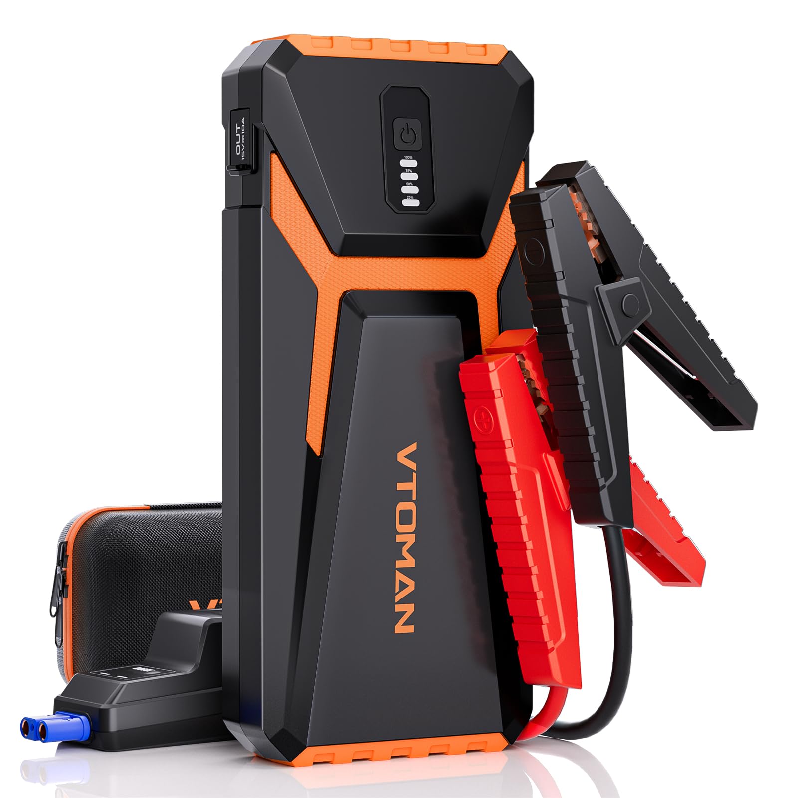 VTOMAN V10 Starthilfe Powerbank Für Pkw,3500A 12V Autobatterie Starter Powerbank(Für Motor 9.5L Benzin/7.5L Diesel), Booster Auto Starthilfe Mit Type-C Schnelles Laden von VTOMAN