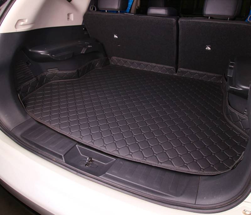 Auto Leder Kofferraummatte Kofferraumwanne für A-UDI A8 (D2) 1994-2002, Antirutschmatte Kofferraum Schutzmatte Kofferraumschutz, Kofferraummatte,Black-Plus von VURB