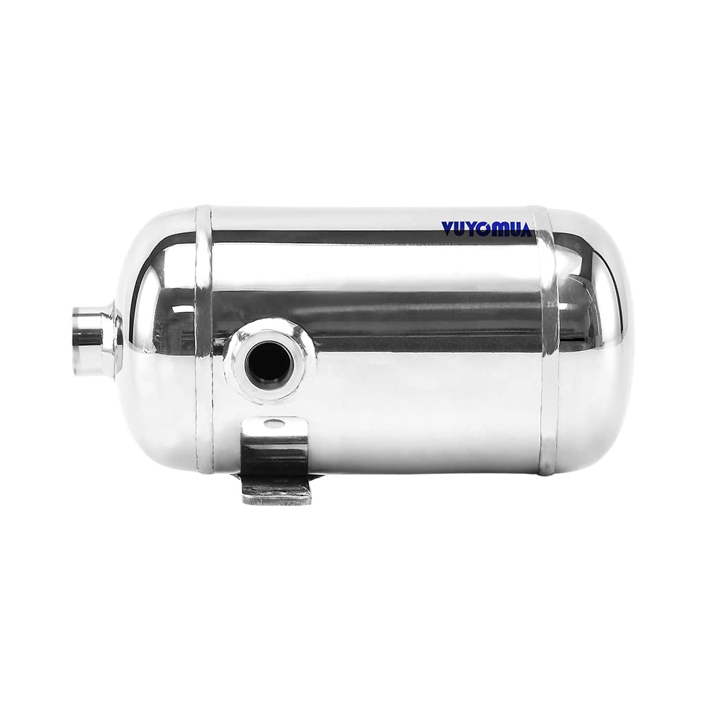 VUYOMUA 304 Stainless Steel High Pressure Mini Small Portable Air Tank Air Reservoir Water Storage Tank (0.5L-SG) von VUYOMUA