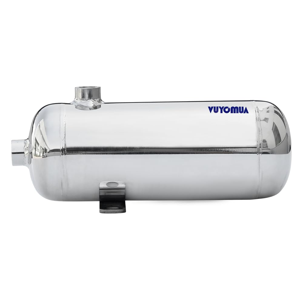 VUYOMUA 304 Stainless Steel High Pressure Mini Small Portable Air Tank Air Reservoir Water Storage Tank (0.8L-SG) von VUYOMUA