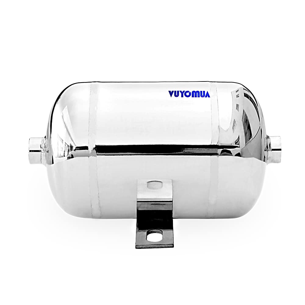 VUYOMUA 304 Stainless Steel High Pressure Mini Small Portable Air Tank Air Reservoir Water Storage Tank (1L-SG) von VUYOMUA