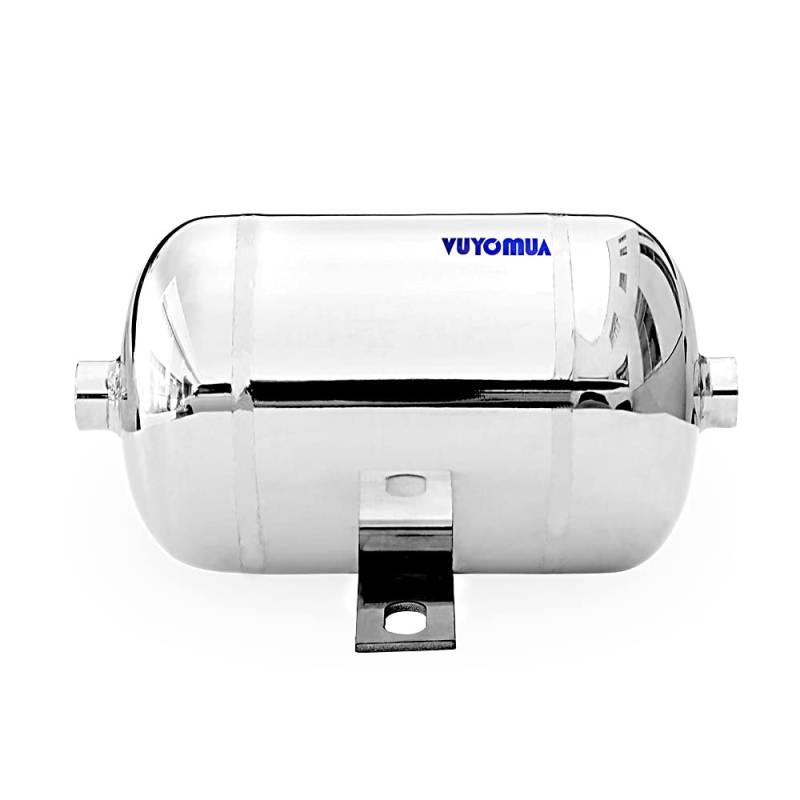 VUYOMUA 304 Stainless Steel High Pressure Mini Small Portable Air Tank Air Reservoir Water Storage Tank (1L-SG) von VUYOMUA