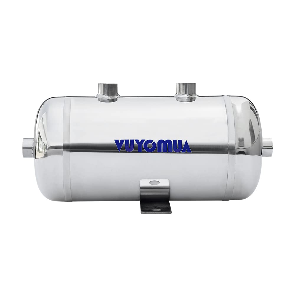 VUYOMUA 304 Stainless Steel High Pressure Mini Small Portable Air Tank Air Reservoir Water Storage Tank (2L-SG) von VUYOMUA