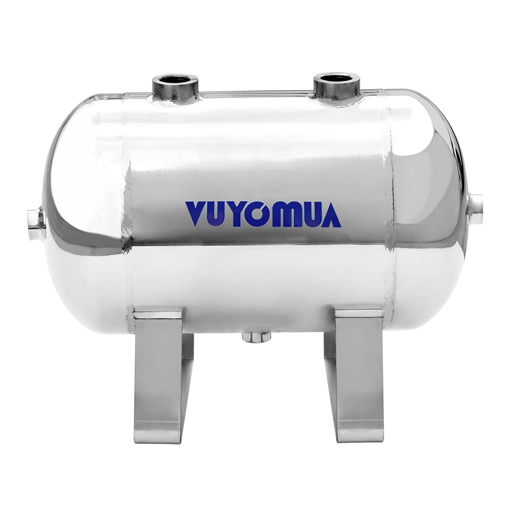 VUYOMUA 304 Stainless Steel High Pressure Mini Small Portable Air Tank Air Reservoir Water Storage Tank (5L-SG) von VUYOMUA