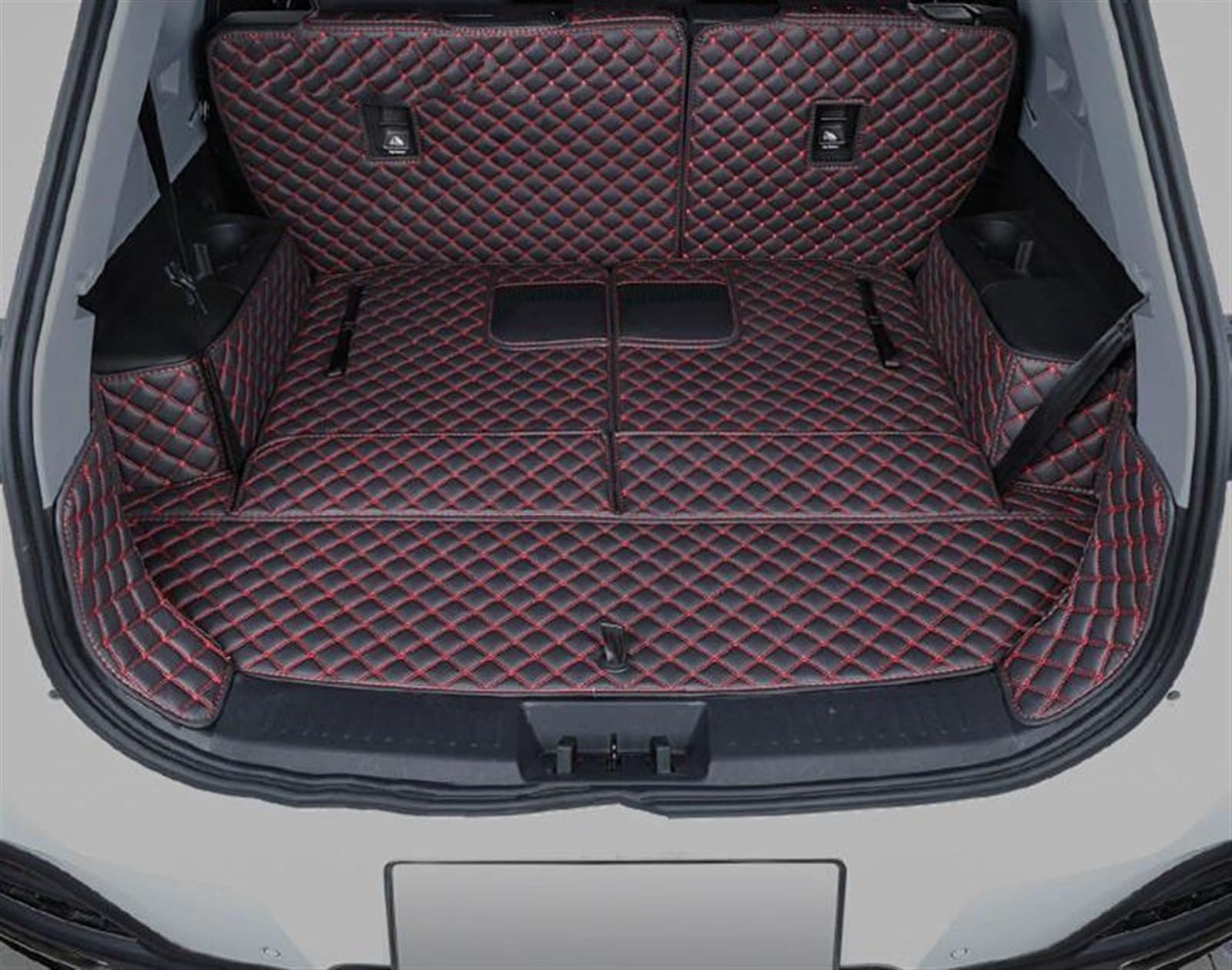 Kompatibel Mit Chery Für Omoda C5 S5 2023, Kofferraummatte, Kofferraumteppiche, Auto-All-Inclusive-Kofferraummatte, Gepäckeinlage, Kofferraum-Bodenschutz, Zubehör Heckkofferraummatte(Red,Size3) von VVBNIN