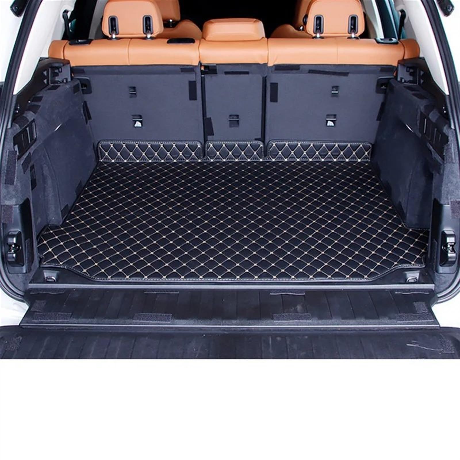 Kompatibel Mit Für X5 G05 2019 2020, Kofferraummatte, Teppich, Schutzpolster, Innenverkleidung, Autozubehör, Kofferraummatte, Kofferraummatte, Matte, Bodenteppich Heckkofferraummatte(Black,Size1) von VVBNIN