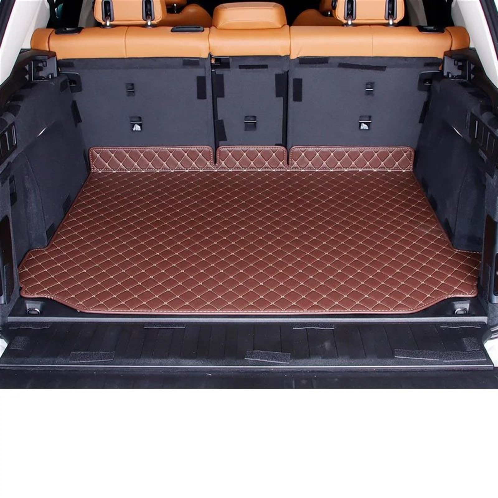 Kompatibel Mit Für X5 G05 2019 2020, Kofferraummatte, Teppich, Schutzpolster, Innenverkleidung, Autozubehör, Kofferraummatte, Kofferraummatte, Matte, Bodenteppich Heckkofferraummatte(Brwon,Size1) von VVBNIN