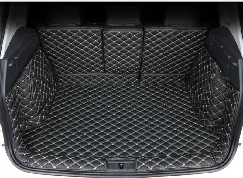 Kompatibel Mit Hyundai Für Tucson NX4 2022 2023 Kofferraummatten Autozubehör Aufbewahrungsauflage Auto All-Inclusive Kofferraummatte Gepäckauskleidung Teppich Heckkofferraummatte(Black Beige,Size3) von VVBNIN