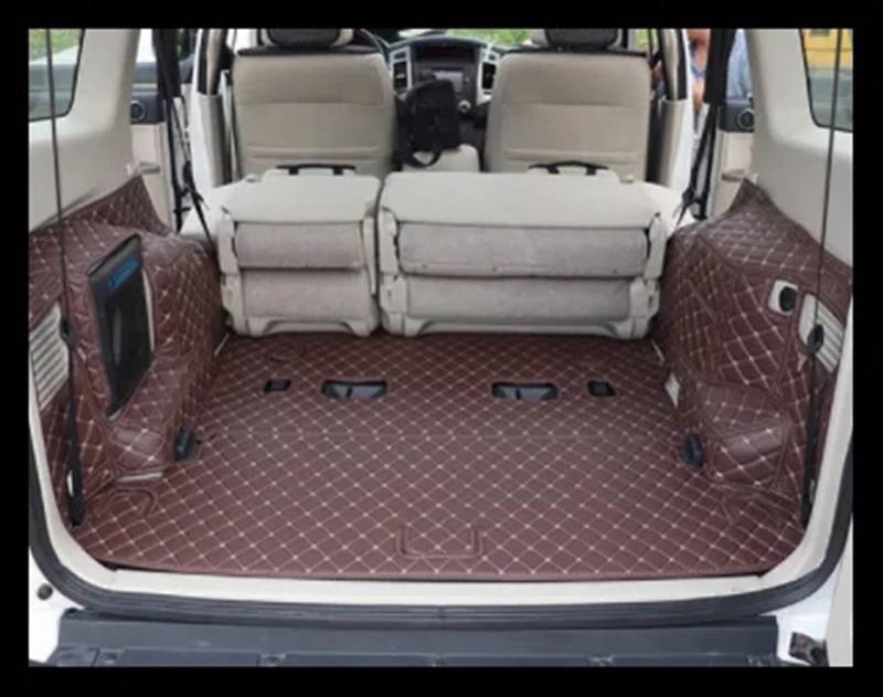 Kompatibel Mit Mitsubishi Für Pajero V97 Für V93 Für V73 2012 2013 2014 2015 2016 2017 2018 Kofferraummatten Kofferraumteppiche Autozubehör Innenausstattung Heckkofferraummatte(Coffee,Size2) von VVBNIN