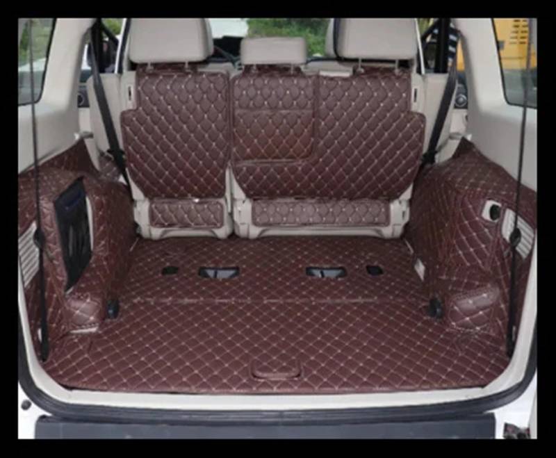 Kompatibel Mit Mitsubishi Für Pajero V97 Für V93 Für V73 2012 2013 2014 2015 2016 2017 2018 Kofferraummatten Kofferraumteppiche Autozubehör Innenausstattung Heckkofferraummatte(Coffee,Size3) von VVBNIN