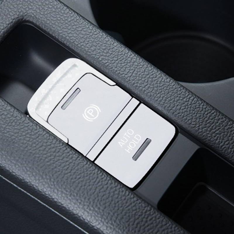VVBNIN Auto Druckschalter Kompatibel Mit VW Für Golf 7 7,5 MK7 at 2015 2016–2018 2019, Auto-Handbremse, Halte-P-Schalter, Knopf, Abdeckkappe, Verkleidungsschutz, Styling, Auto-Zubehör(2) von VVBNIN
