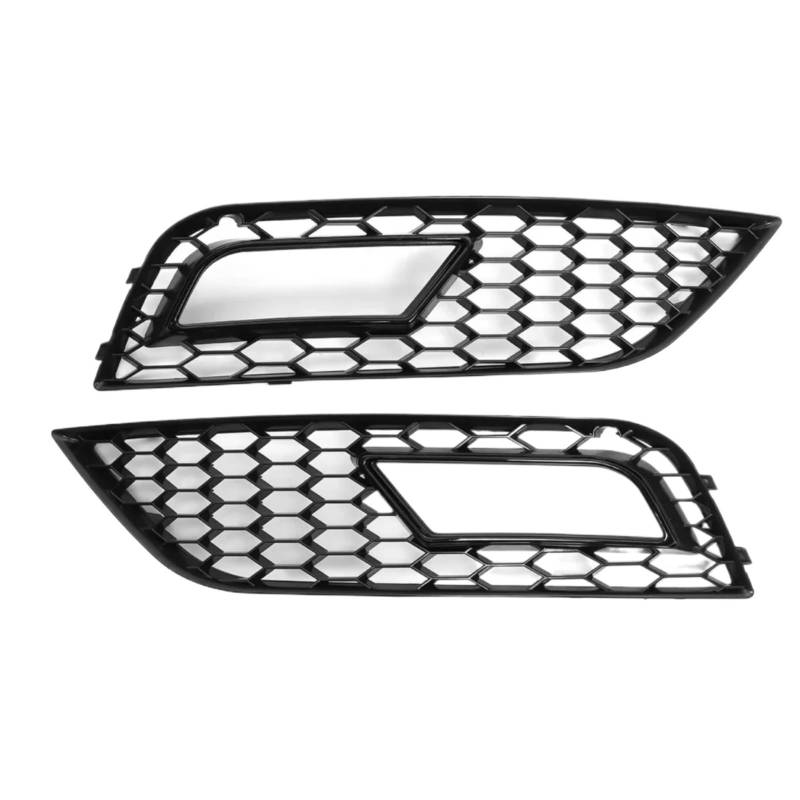 VVBNIN Kompatibel Mit A4 Für B8.5 2013 2014 2015 2016 Frontstoßstange Nebelscheinwerfergitter Honeycomb Mesh Nebelscheinwerfergitter 1 Paar Grillabdeckung Auto Zubehör(Black) von VVBNIN
