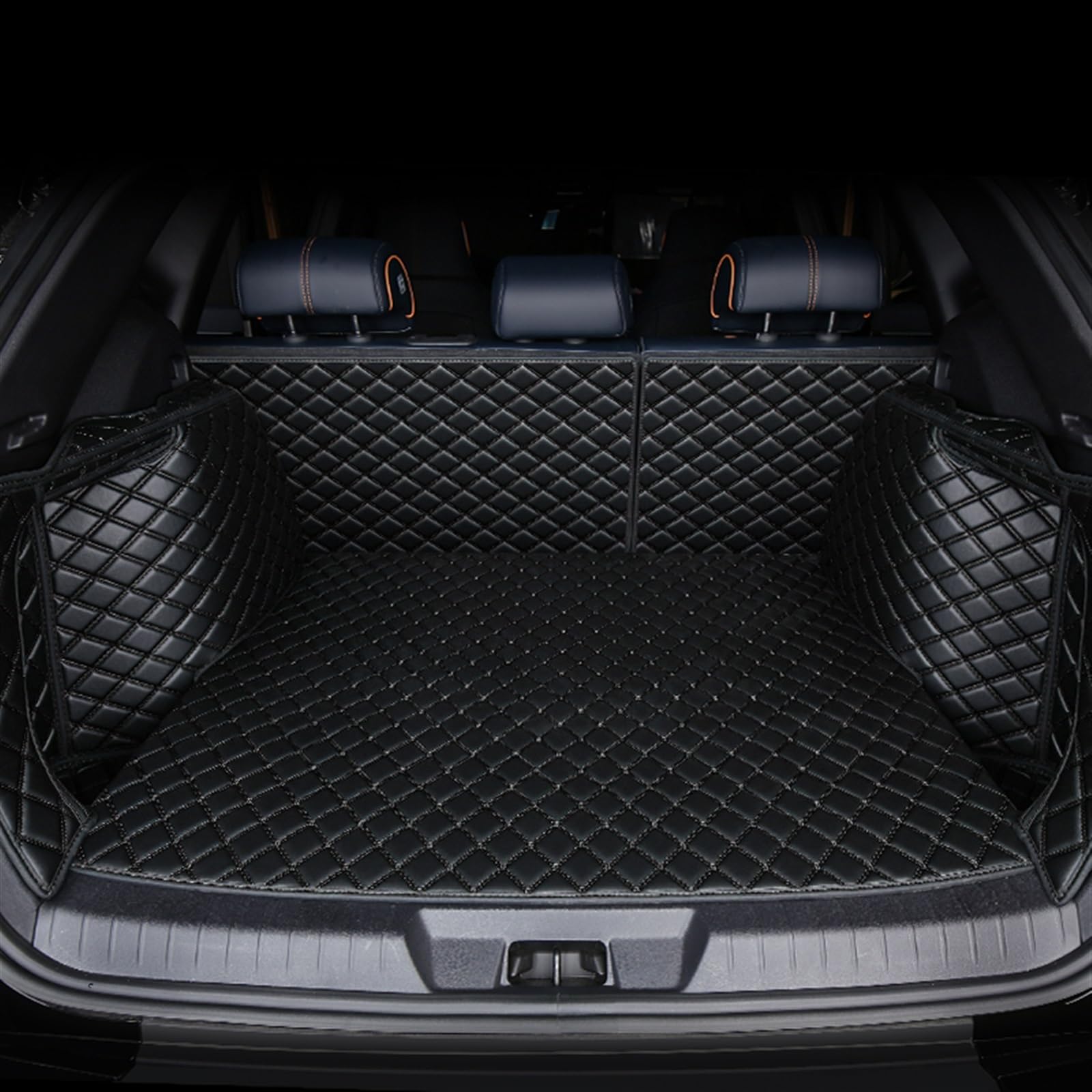 VVBNIN Kompatibel Mit Ford‌, Für Focus 3 Mk3, Für Fiesta Mk7, Für Ecosport, Kofferraummatte, Kofferraummatte, Bodenschutz, Schutzschale, Fahrzeug-Teppich-Zubehör Heckkofferraummatte(Black,Size1) von VVBNIN
