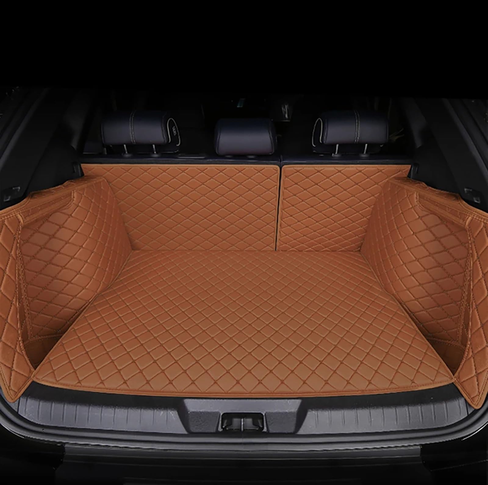 VVBNIN Kompatibel Mit Ford‌, Für Focus 3 Mk3, Für Fiesta Mk7, Für Ecosport, Kofferraummatte, Kofferraummatte, Bodenschutz, Schutzschale, Fahrzeug-Teppich-Zubehör Heckkofferraummatte(Brown,Size1) von VVBNIN