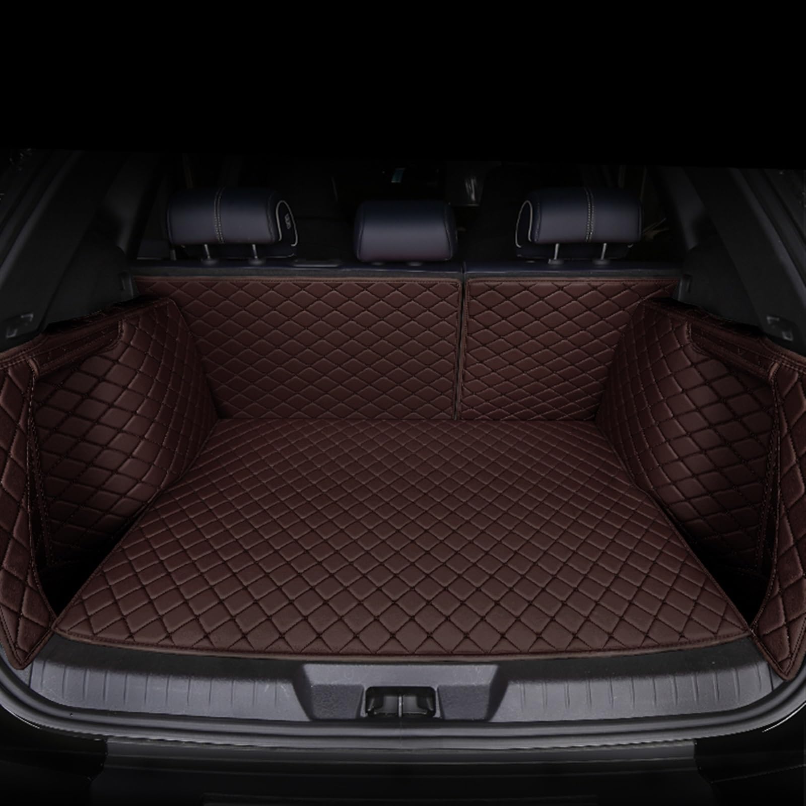 VVBNIN Kompatibel Mit Ford‌, Für Focus 3 Mk3, Für Fiesta Mk7, Für Ecosport, Kofferraummatte, Kofferraummatte, Bodenschutz, Schutzschale, Fahrzeug-Teppich-Zubehör Heckkofferraummatte(Coffee,Size1) von VVBNIN