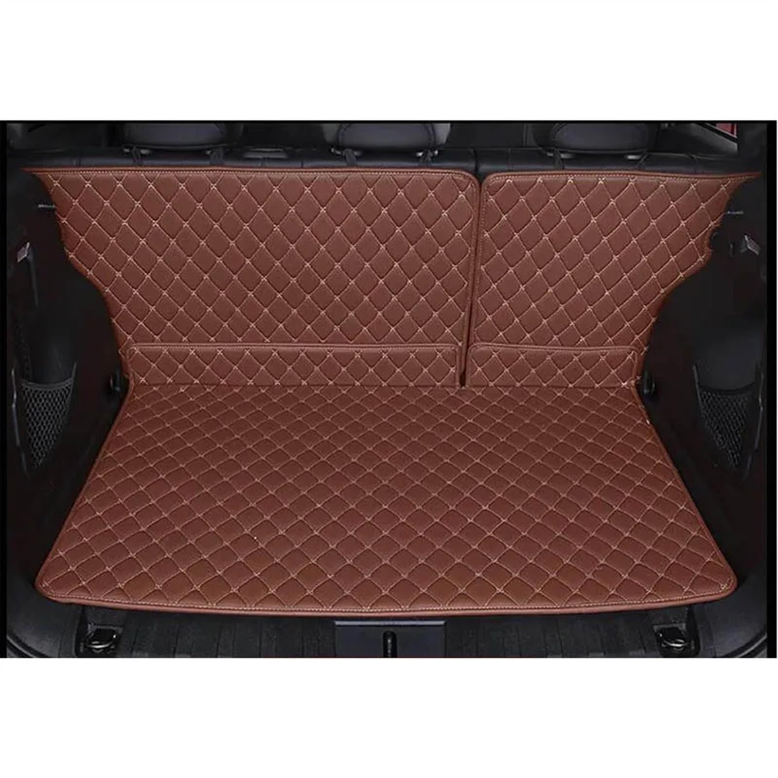 VVBNIN Kompatibel Mit Jeep Für Renegade 2015 2016 2017 2018 2019 2020 2021 Kofferraummatten Liner Matten Kofferraumteppiche Autobodenschutzschale Zubehör Heckkofferraummatte(Brown,Size2) von VVBNIN