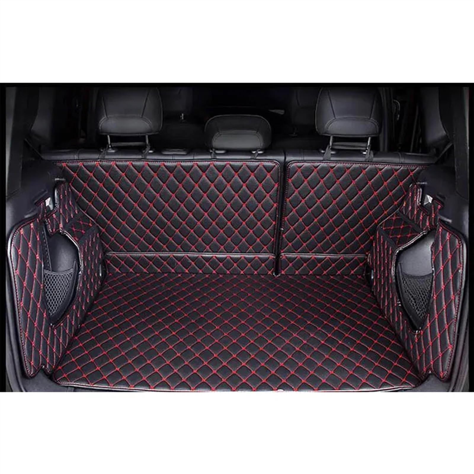 VVBNIN Kompatibel Mit Jeep Für Renegade 2015 2016 2017 2018 2019 2020 2021 Kofferraummatten Liner Matten Kofferraumteppiche Autobodenschutzschale Zubehör Heckkofferraummatte(Red,Size3) von VVBNIN