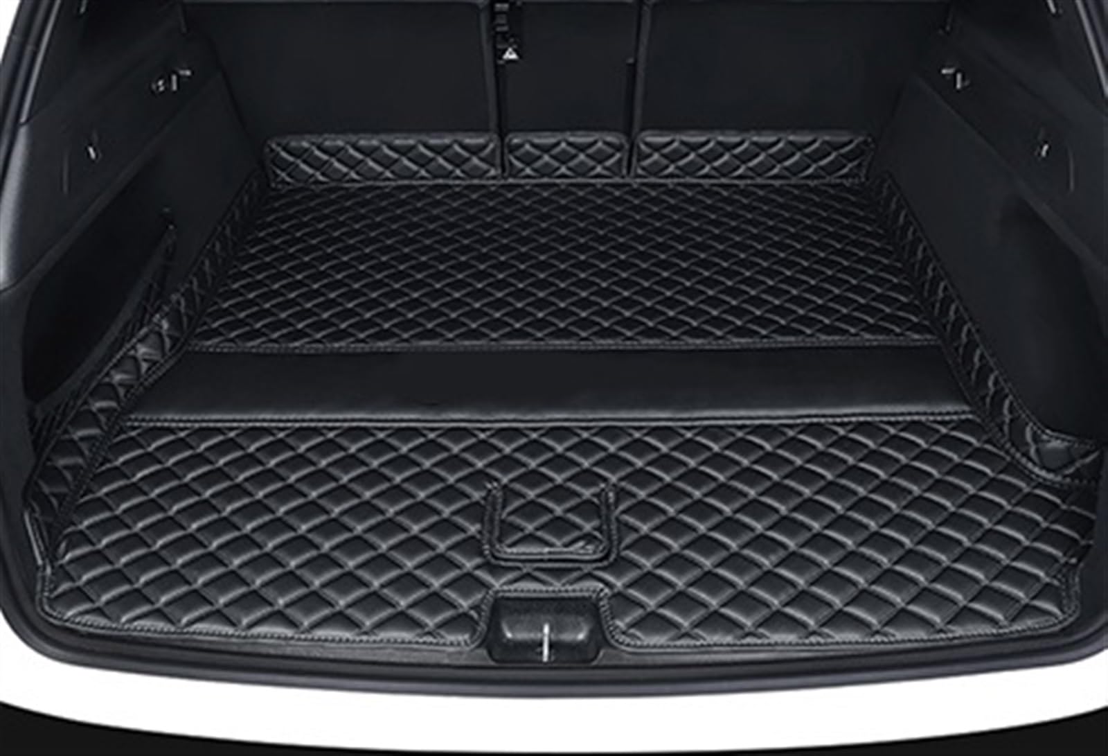 VVBNIN Kompatibel Mit Jeep Für Wrangler 2008 2009 2010 4-türige Kofferraummatte, Schutzablage, Teppichzubehör, Kofferraummatte, Kofferraummatte, Bodenschutz Heckkofferraummatte(Black) von VVBNIN
