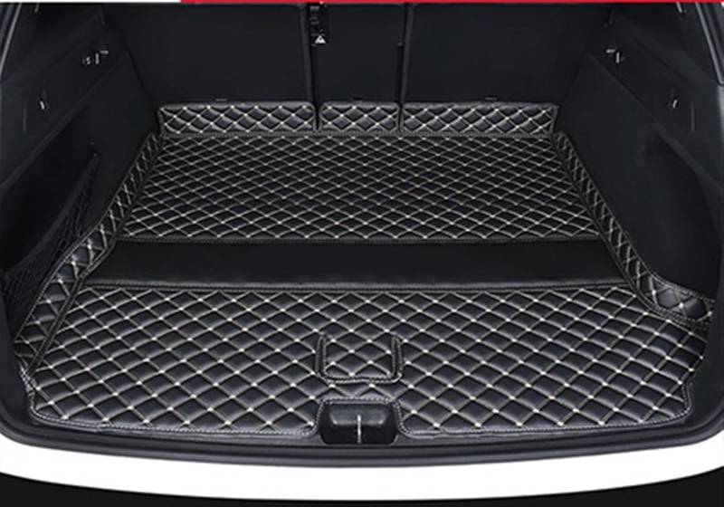 VVBNIN Kompatibel Mit Jeep Für Wrangler 2008 2009 2010 4-türige Kofferraummatte, Schutzablage, Teppichzubehör, Kofferraummatte, Kofferraummatte, Bodenschutz Heckkofferraummatte(Black Beige) von VVBNIN